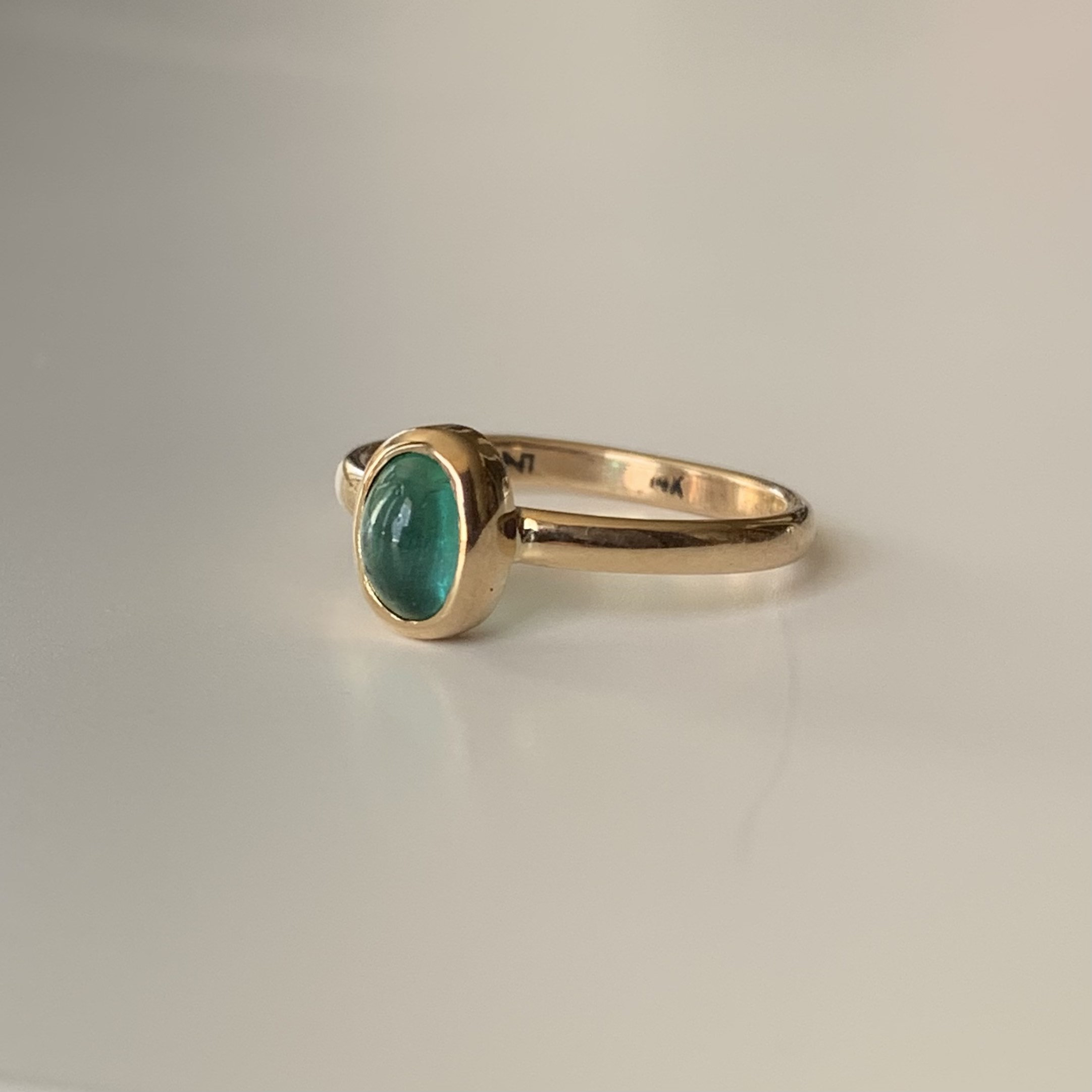 Simple Emerald Ring Recycled Gold and Zambian Emerald Ring. | Etsy