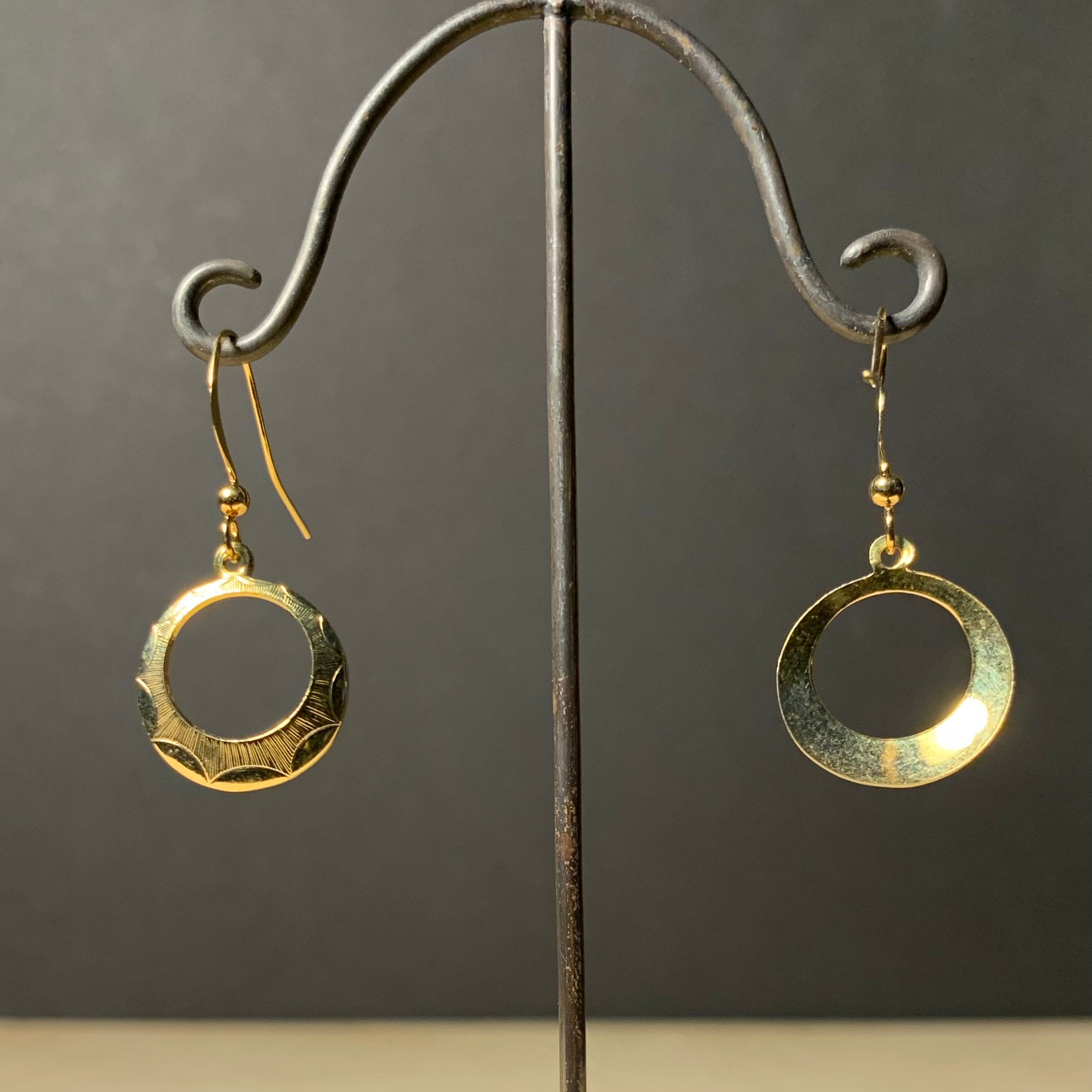 Boucle D'oreille Vintage 1970 Plaquée Or - Orpheine Unique - Homme