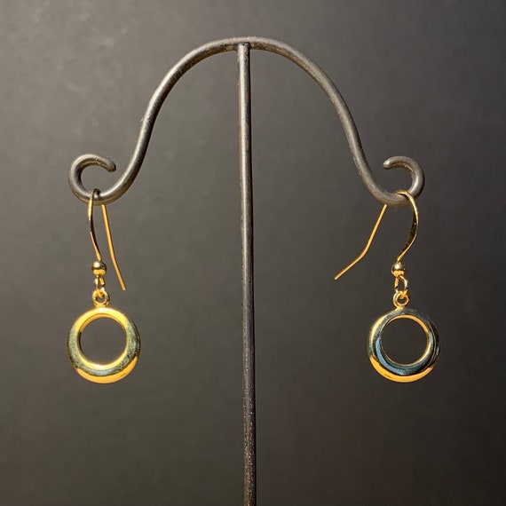 Boucles D'oreilles Vintage Plaquées Or - Style Rétro élégant - Occasion (bon état)