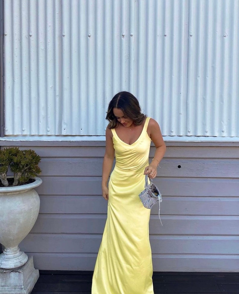 Hollywood Inspired Custom Yellow Dress Evening Formal Prom Dress How to Lose a Guy in 10 Days