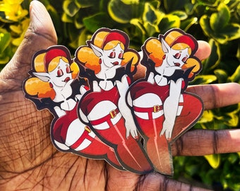 Pegatina de vampiro rojo // Pegatina impermeable/resistente a la intemperie