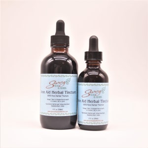 Iron Aid Herbal Tincture 4 oz.  100% Pure