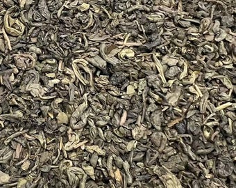 Organic Gunpowder Green Tea - Nutty, Smoky Loose Leaf Tea (8 oz)