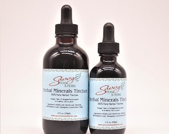 Herbal Minerals Herbal Tincture 2 oz.  100% Pure