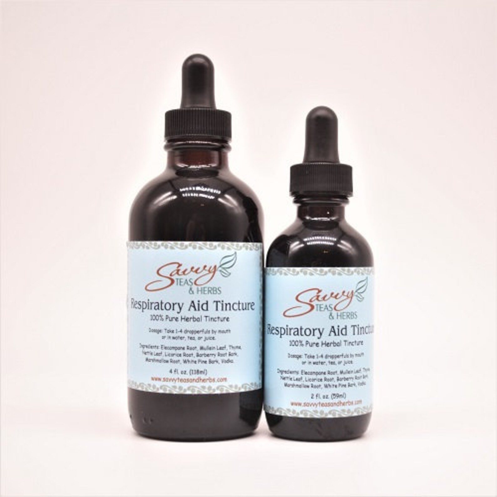Respiratory Herbal Tincture 4 Oz. Elecampane Root, Mullein Leaf, Thyme ...