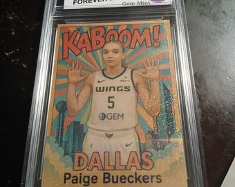 2025 Kaboom! Paige Bueckers Rookie Cracked Ice Refractor Gem Mint 10 Limited Edition