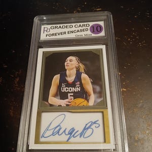 2025 Paige Bueckers Rookie Card: Collegiate Sports Collection, Gem Mint 10, Limited Edition 1/300 Auto facsimile