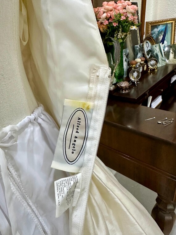 alfred angelo champagne wedding dress Alfred Angelo Champagne Taffeta Wedding Dress – Size M
