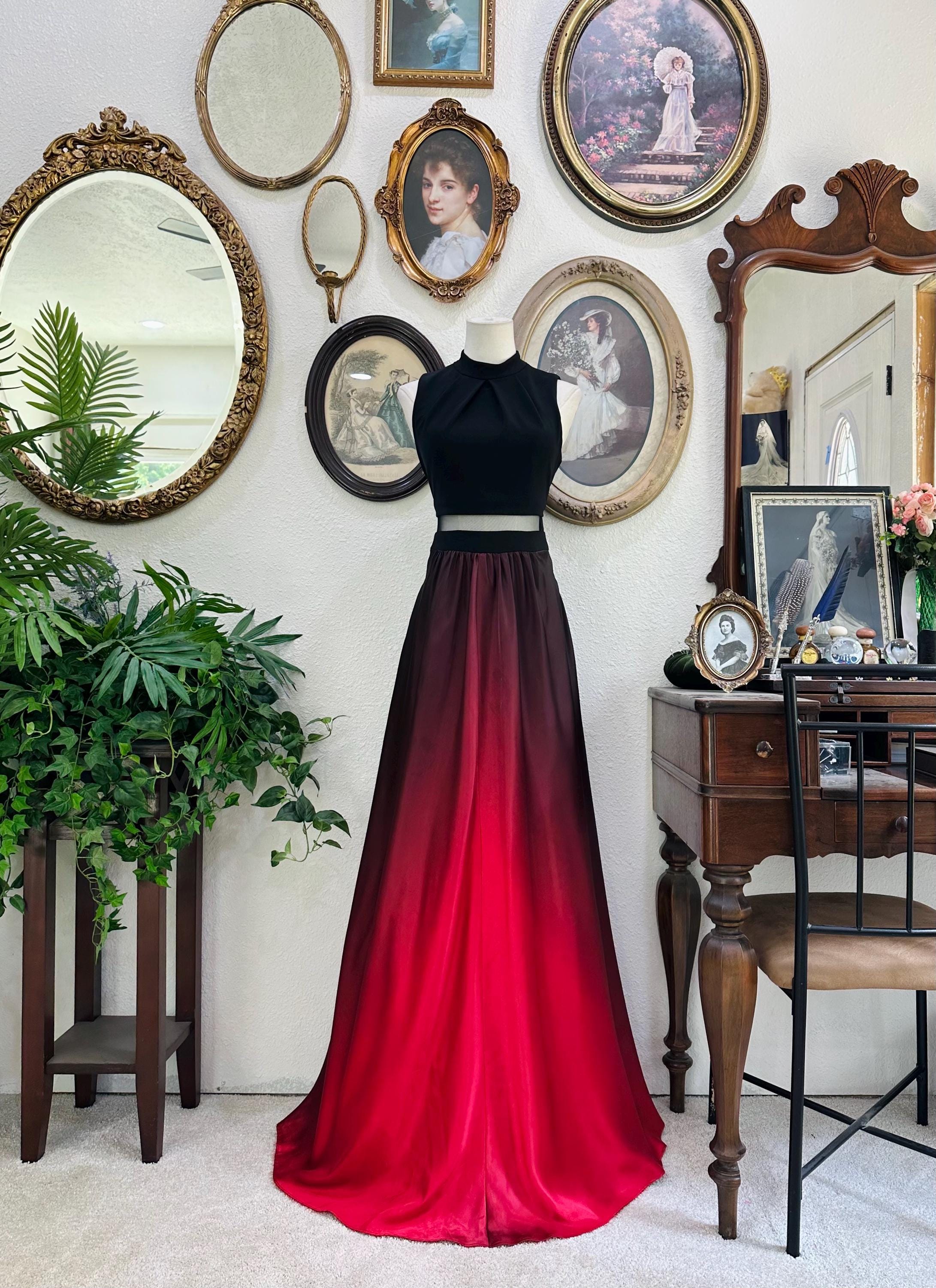 green emerald velvet dress Corset-Bodice Long A-Line Prom Dress with Glitter Print Black / 6 main image 0