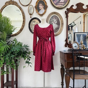 Midi Ruby Red Dress - Etsy