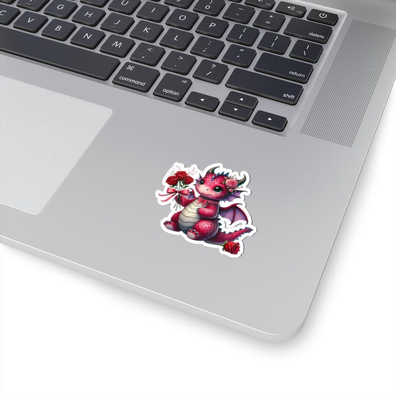 Valentijnsdag Dragon Kiss-Cut-stickers, sticker schattige liefde, hartsticker, planneraccessoires, plakboekbenodigdheden, laptopdecor afbeelding 9