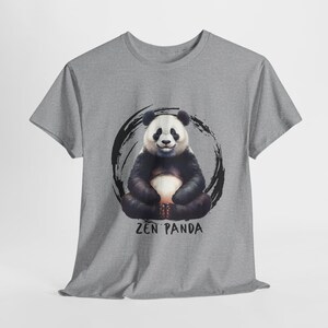 T-shirt panda Mindful - Vêtements de yoga pour la relaxation