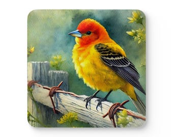 Coaster Set, Bird Coasters, Wildlife Home Decor, Woodland Drink Coasters, Rustic Table Coasters, Farmhouse Kitchen Accessories