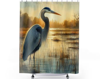 Cortina de ducha Blue Heron