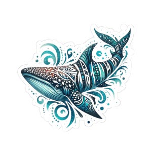 Whale Shark Tribal Tattoo Sticker