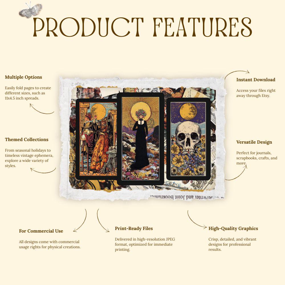 Arcane Manuscript Junk Journal Kit | Vintage Magic Book Collage Sheets ...