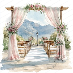 15 Cliparts de Casamento em Aquarela | Ilustrações de Casamento | Clipart de Aquarela para Imprimir | JPGs de Alta Qualidade | Download Digital | Artesanato em Papel