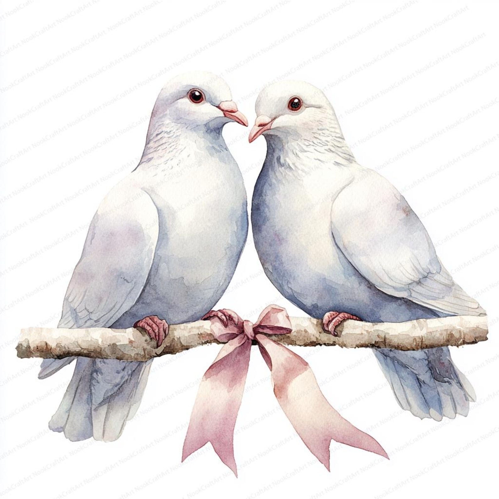 17 Doves With Ribbon Clipart | Elegant Wedding Graphic Design ...