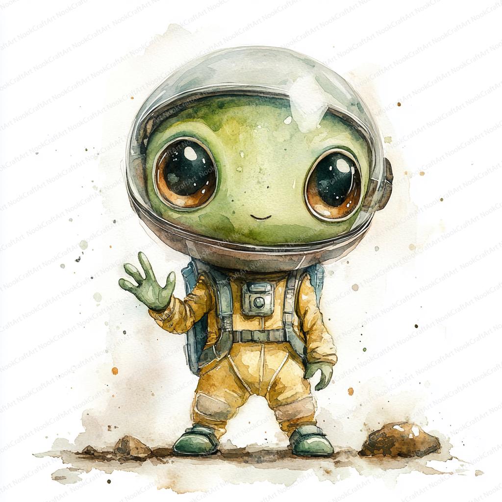 23 Alien Clipart Illustration | Colorful Extraterrestrial Art ...