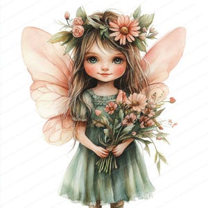 16 Clipart fata / Clipart fate / Clipart acquerello stampabile / JPG di alta qualità / download digitale / Mestiere di carta / diari spazzatura