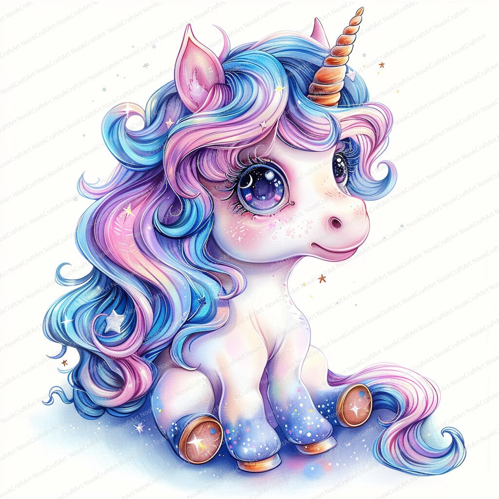 16 ベビーユニコーン クリップアート | かわいいユニコーン | 印刷可能