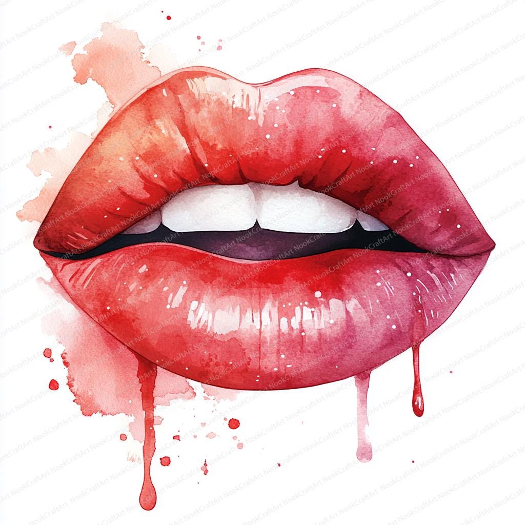 24 Stylized Lips Clipart | Artistic Lip Designs Collection | Printable ...