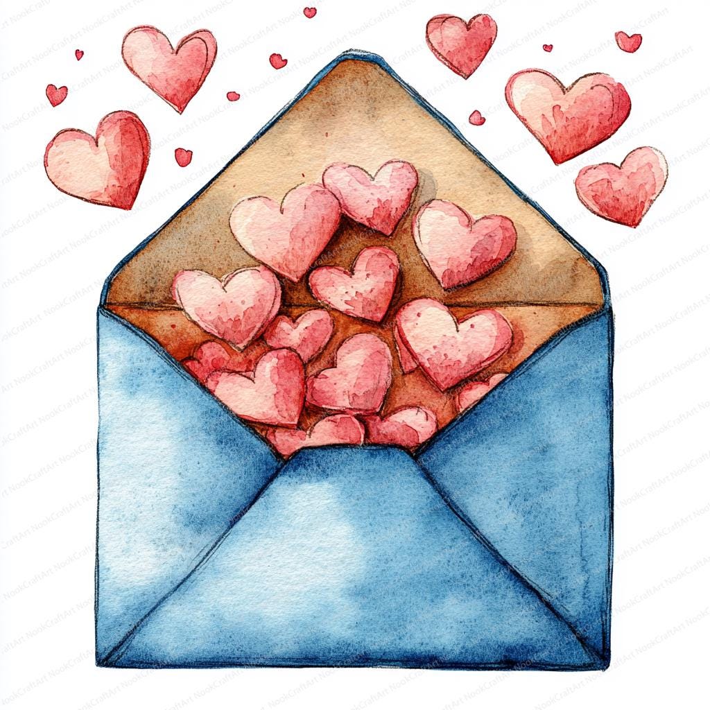 20 Romantic Love Letters Clipart | Envelopes of Affection Art ...