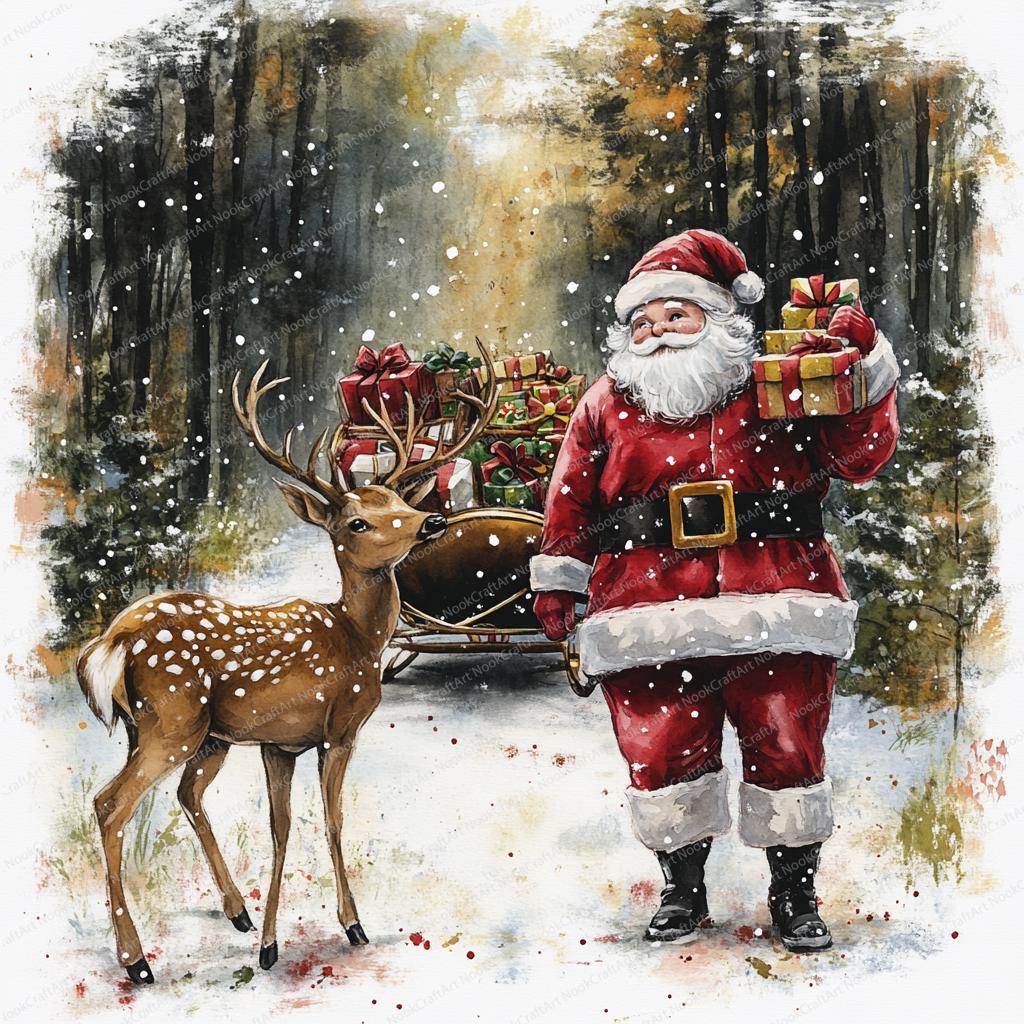 18 クリスマス サンタクロース クリップアート | お祝いサンタ