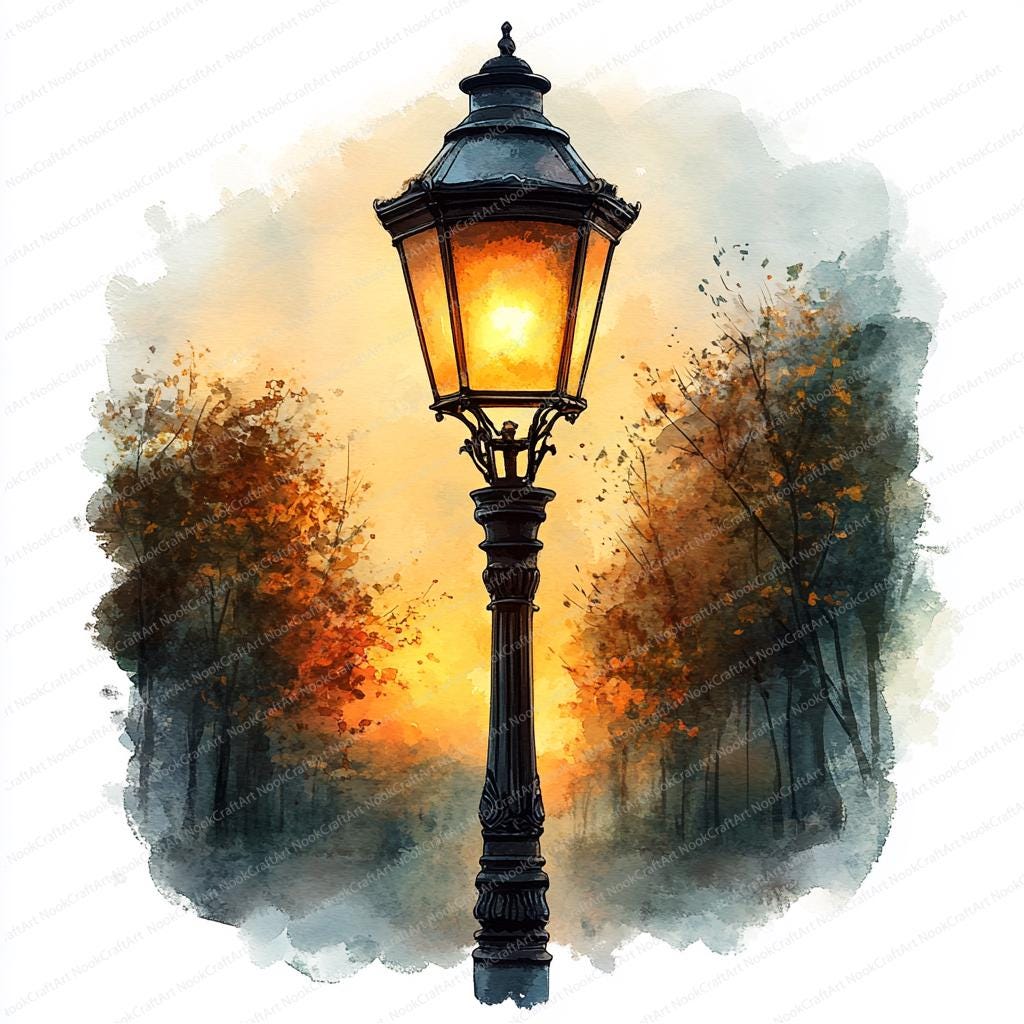 20 ビクトリア朝の街灯のクリップアート | ビンテージ ガス灯の