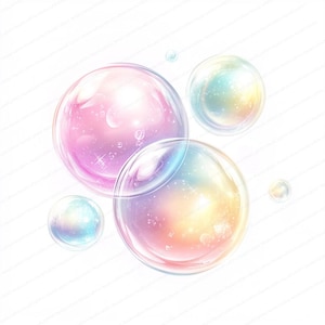 20 Clipart di bolle / Pacchetto di clipart di bolle / Clipart di acquerelli stampabili / JPG di alta qualità / Download digitale / Lavoretti di carta / Diario