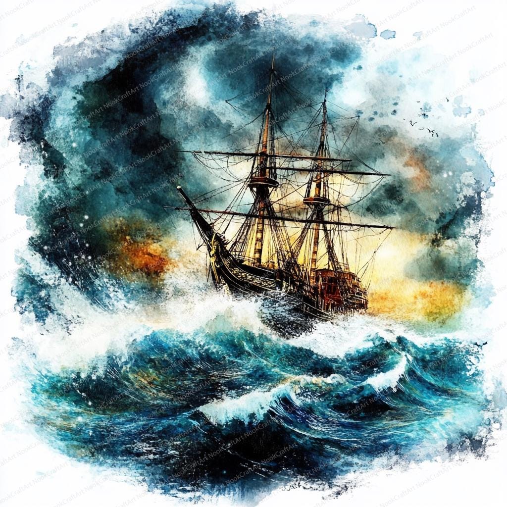 14 嵐の中の船のクリップアート | 荒れた海の嵐のクリップアート