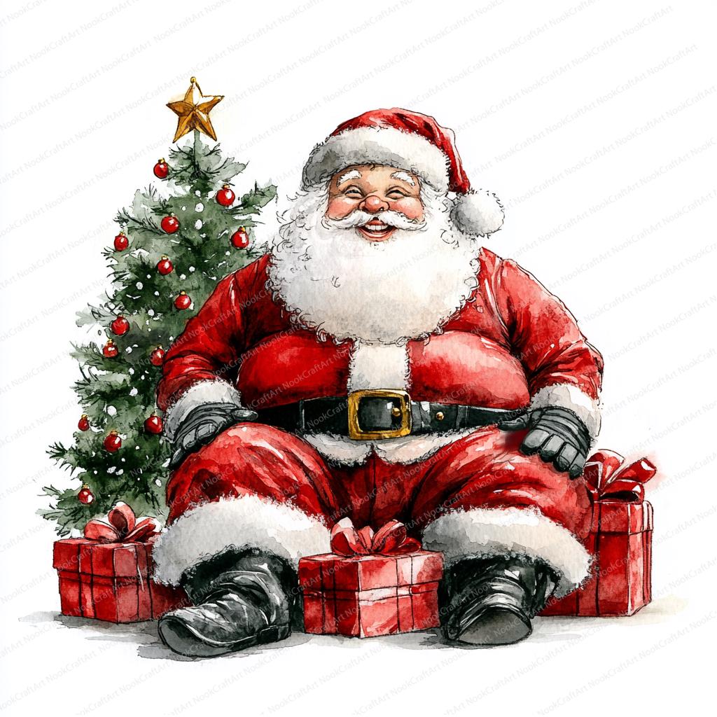 20 面白いクリスマス サンタ クリップアート | ぽっちゃり