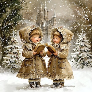 Aquarel kerstliederen | 20 JPG's van hoge kwaliteit | Afdrukbare aquarel clipart | Digitale download | Papierkunst | junkjournaal