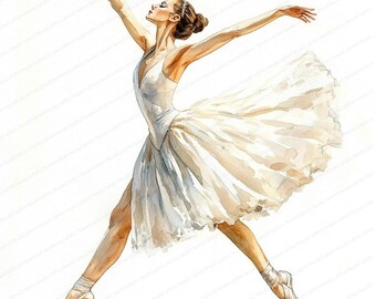 18 踊るバレリーナのクリップアート | エレガントなバレエのイラスト