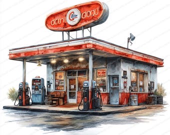 【美品】アメリカンカントリー ジグソーパズル 2000ピース ガソリンスタンド 18 ビンテージ ガソリンスタンド クリップアート | レトロなガソリン