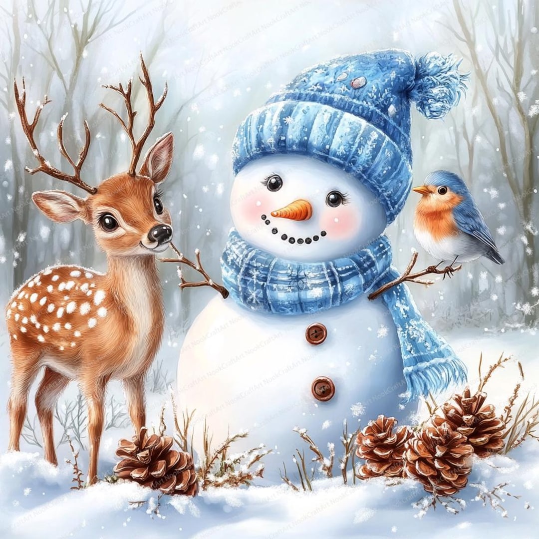 Set Di Fustelle E Timbri Invernali Con Pinguino, Pupazzo Di Neve, Cervo E Scritta 'Let It Snow Be Jolly', In Gomma Trasparente Per Scrapbooking E Biglietti Fai Da Te