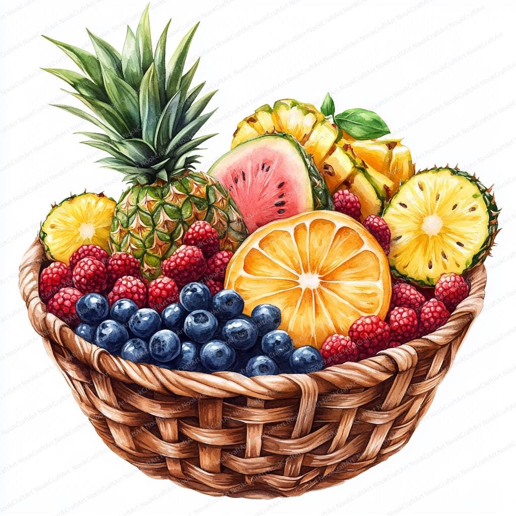 18 フルーツバスケット クリップアート | カラフルなイラスト バンドル
