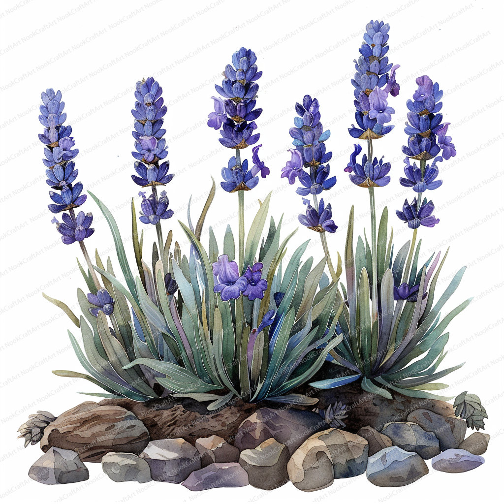 16 Lavender Plant Clipart Bundle Lavender Flower Printable Clipart High ...