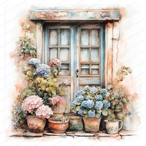 16 shabby chic Garten Clipart | Vintage Garten Clipart | Druckbare Aquarell Clipart | Hochwertige JPGs | Digitaler Download | Papierkunst