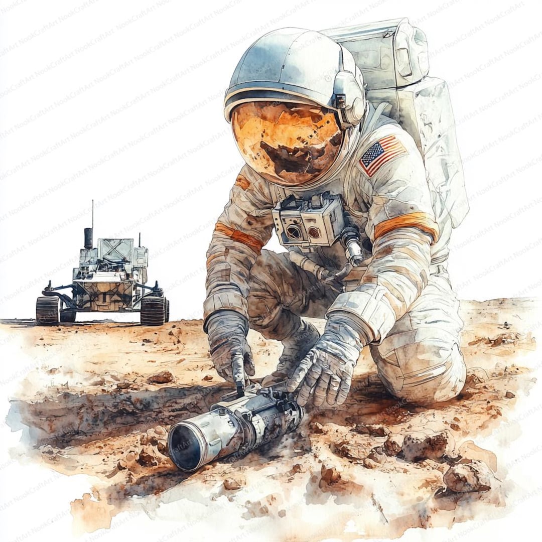 18 imágenes prediseñadas de astronauta de Marte / Explorador espacial con  herramientas científicas / Imágenes prediseñadas de acuarela imprimibles /  JPG de alta calidad / Manualidades de papel - Etsy México, image size:1080x1080
