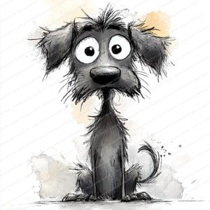16 imágenes prediseñadas de perros favoritos / Colección de emociones de perros / Imágenes prediseñadas de acuarela imprimibles / JPG de alta calidad / Descarga digital / Manualidades de papel