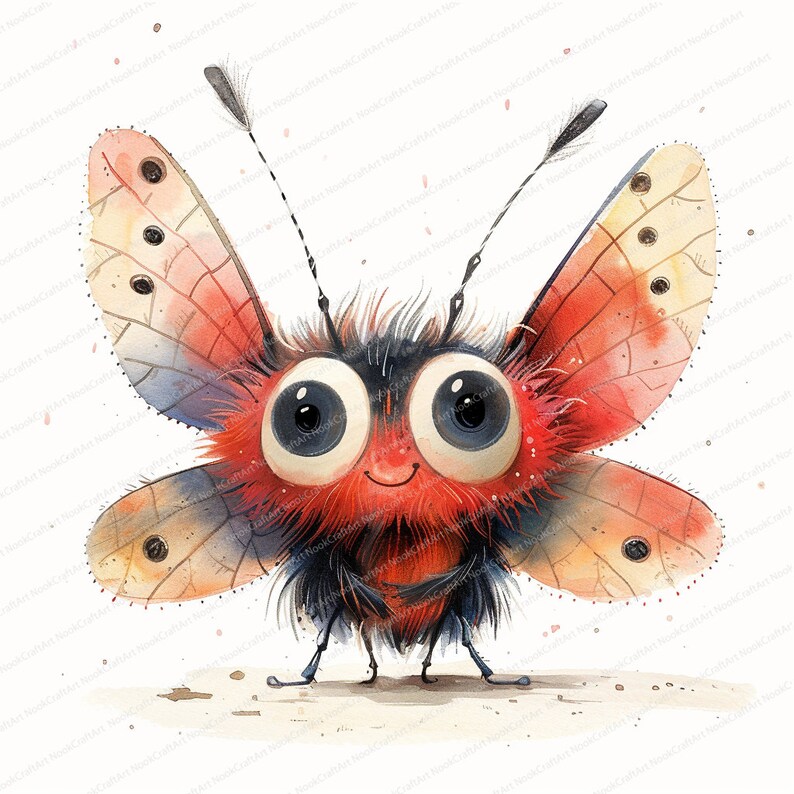 10 Funny and Cute Insects Clipart | Fun Mosquitos and Flies | Printable ...