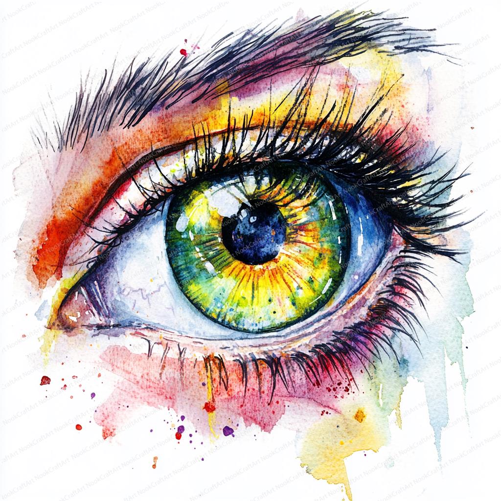 16 抽象的な目のクリップアート | 人間の目のイラスト | 印刷可能な