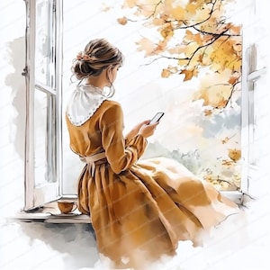 18 Herbst Illustrationen Clipart | Aquarell Herbst Clipart | Hochwertige JPGs | Digitaler Download | Papiermodelle | Junk Journal