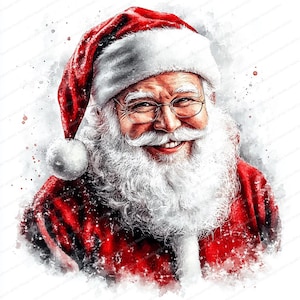 20 Weihnachten Weihnachtsmann Clipart Set 2 | Lustige Weihnachtsmann Designs | Druckbare Aquarell Clipart | Hochwertige JPGs | Papiermodelle | Zeitschriften
