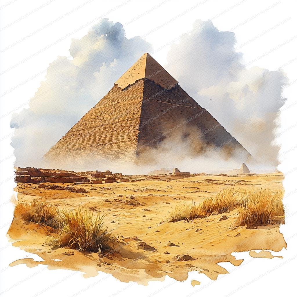 22 クフ王のピラミッド クリップアート | 砂嵐エジプト美術デザイン
