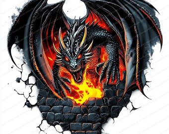 16 Fierce Dragon Clipart Bundle | Dragon Clipart | Printable Watercolor clipart | High Quality JPGs | Digital download | Paper craft
