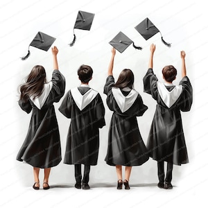 18 Graduation Collection Clipart | Printable Watercolor clipart | High Quality JPGs | Digital download | Paper craft | junk journal