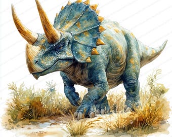 迫力！F 20号トリケラトプス油彩画 il_340x270.7013570033_k5jk.jpg