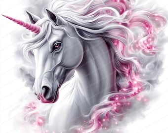 エレガントなユニコーンのクリップアート10点セット、ファンタジー